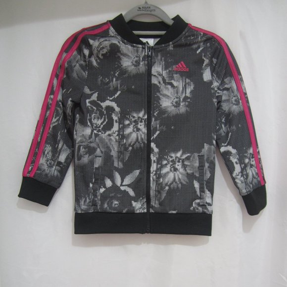 adidas Other - Adidas 6X Tall Pixelated Zip Up Jacket Rose Floral